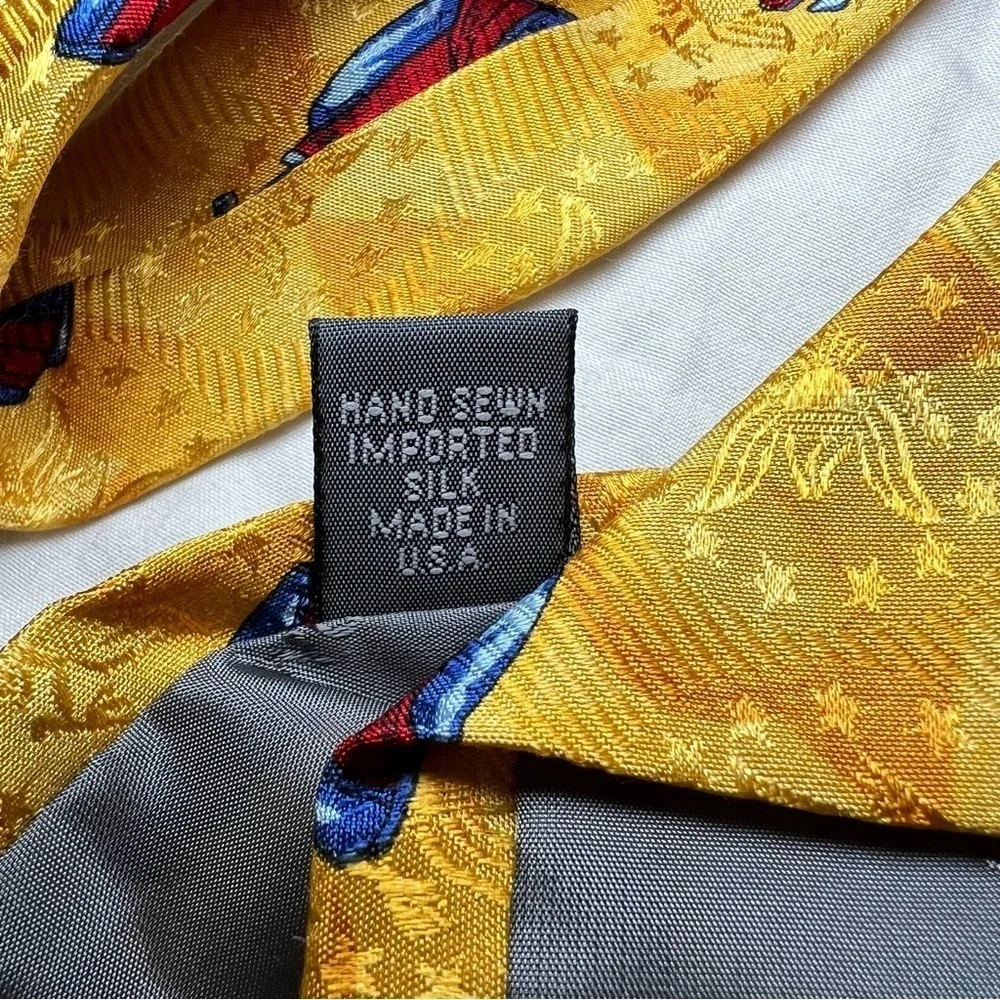 Robert Talbott Nordstrom Golf Bag Tie Imported Silk Hand Sewn In USA